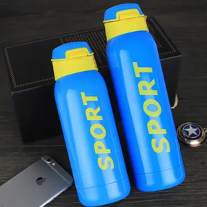 Spor ücretsiz örnek paslanmaz çelik çift duvar 750ml içme suyu şişeleri şişesi özel baskı ile