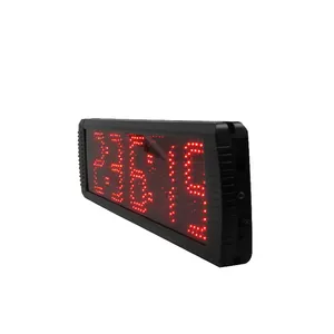 Low cost wall clock led digital multi functional remote control countdown timer red digital on background