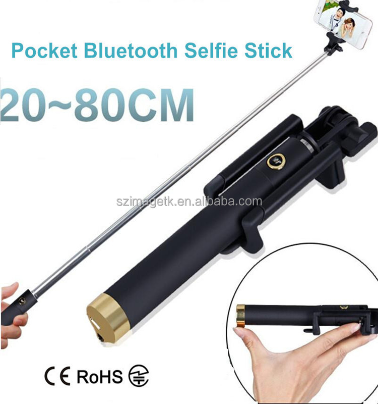Новейшие наиболее мини foldble bluetooth селфи палка с зумом для Android Смартфон