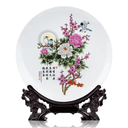 Suolide caliente venta de moda handycraft regalo Flor de cerámica placa