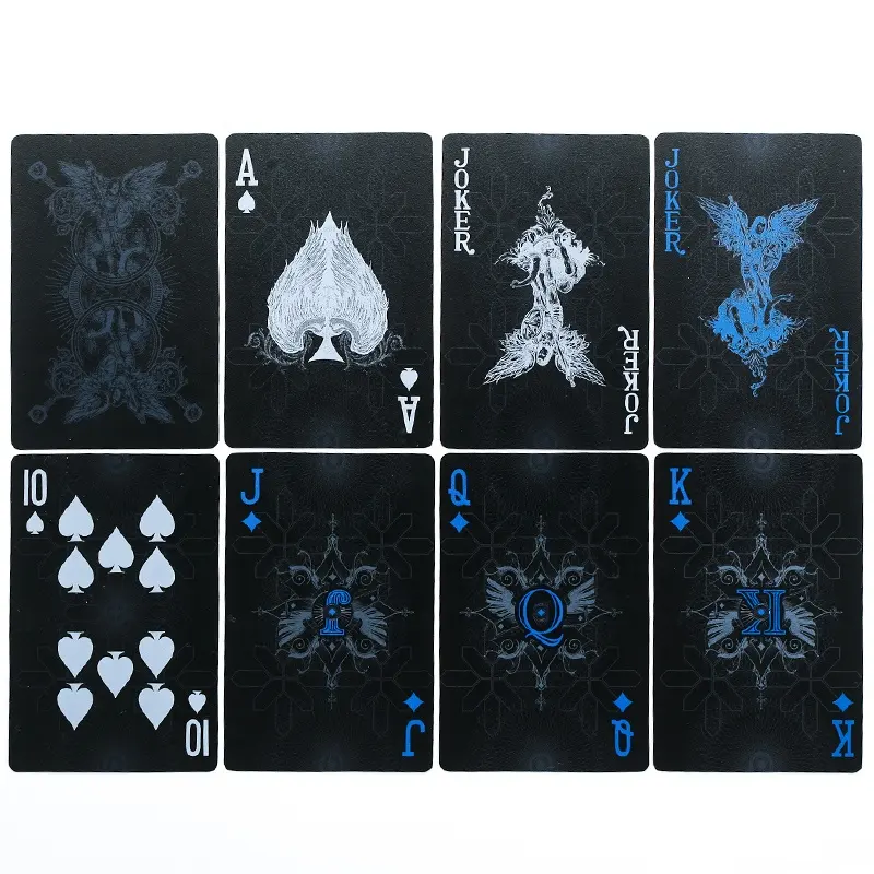 Promotional Playing Cards Or Plastic Waterproof Black Diamond Poker