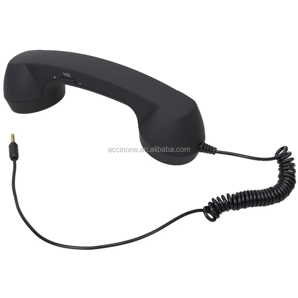 Fone de ouvido retrô pop de 3.5mm, receptor de telefone para iphone, celular e tablets