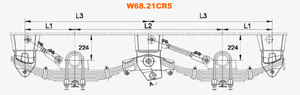 Fuwa 2 <span class=keywords><strong>eje</strong></span> tándem primavera hoja estampado suspensión underslung remolque suspensión para remolques 8 tonelada - Product Image 2