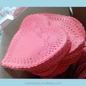 Precio razonable buena calidad desechable decration blanco del corazón del doilies manteles 10 " para el <span class=keywords><strong>hotel</strong></span> suministros - Product Image 4