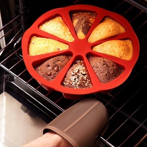 Molde <span class=keywords><strong>de</strong></span> Silicona para Pastel con 8 Cavidades Triangulares, Molde para Pizza - Product Image 5