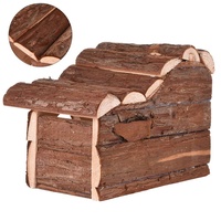 Maison de Hamster nfs en bois naturel, 1 pièce, pour petits animaux domestiques, souris, hérisson, boule, pyton, chinchilas, cochon d'inde