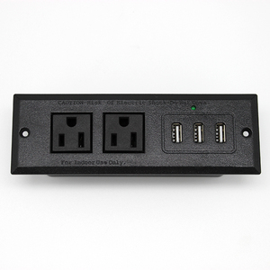 By213 bán buôn 5V 2.1A chúng tôi thông minh Power Strip Ổ cắm điện kép Ổ cắm điện với 3 cổng <span class=keywords><strong>USB</strong></span> S023 - Product Image 1