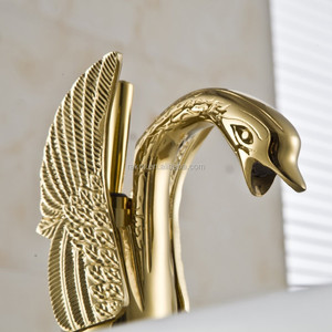 <span class=keywords><strong>Grifo</strong></span> de baño dorado CURNEAL, <span class=keywords><strong>grifo</strong></span> de animales, <span class=keywords><strong>grifo</strong></span> de lavabo de baño de un solo orificio, <span class=keywords><strong>grifo</strong></span> mezclador de tocador para lavabo - Product Image 2