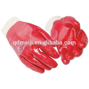 2015 Hot sale cheap price PVC coated woven bracelet safety anti - acid gloves - Product Image 5