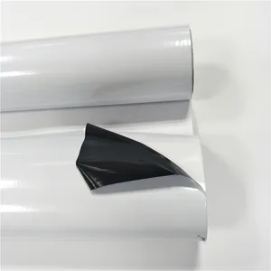 Adesivo vinil traseiro preto para carro e ônibus, mídia pvc autoadesivo para impressão de tinta solvente ao ar livre