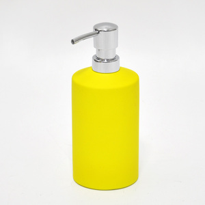 Red Ceramic Cylinder Foam Hand Soap Dispenser for Household & Hotel Use - Product Image 4