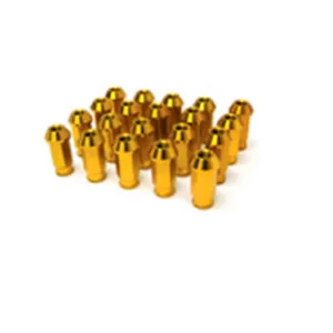 7075 Aluminum Yellow color 50mm car wheel Lug Nuts For Racing Car