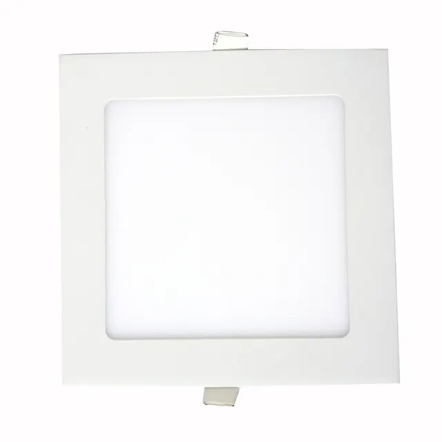 Iluminação lateral quadrada de alta qualidade, teto de alumínio fino, luz de painel led