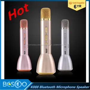 K088 Ma Thuật Karaoke Microfone K Bài Hát Portable Wireless Bluetooth Microphone Với Bluetooth Công Suất Loa Trời KTV