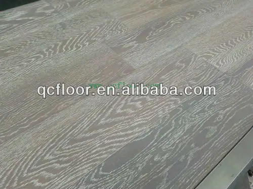 De haute qualité brossé/cérusé/teinté/carbonized et 3- couche white oak plancher d'ingénierie/parquet