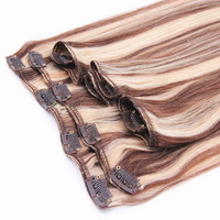 Extensiones de Cabello Humano con Clip al por Mayor, Cabello Brasileño Remy 100% Virgen, Cabello con Clip Súper Doble de Fábrica China de Alta Calidad