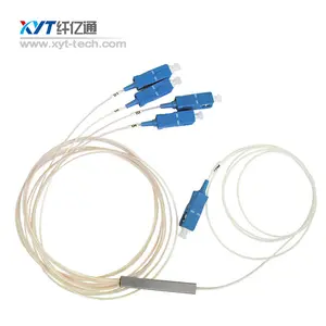 Divisor de fibra óptica 1*4 PON con conector SC/APC, tipo de bandeja, Cable de fibra óptica, divisor PLC GEPON