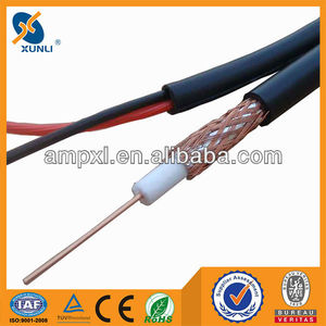 Rg59 <span class=keywords><strong>siamois</strong></span> câble 20AWG + 2C / 18AWG câble Coaxial CCTV - Product Image 1