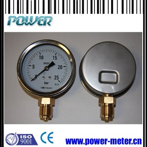 <span class=keywords><strong>40mm</strong></span> EN 837-1 vakum basınç göstergesi 0-25 bar yarım paslanmaz çelik manometre - Product Image 2