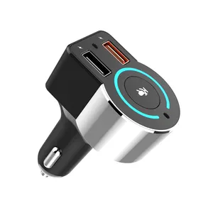 Amazon Alexa car Dual USB Charger fm transmitter with in-Car Navigation