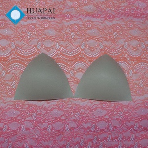 Huapai 094 OEM Pad in schiuma sottile <span class=keywords><strong>a</strong></span> <span class=keywords><strong>triangolo</strong></span> bianco per reggiseno Bikini e biancheria intima realizzata in spugna di poliestere - Product Image 3