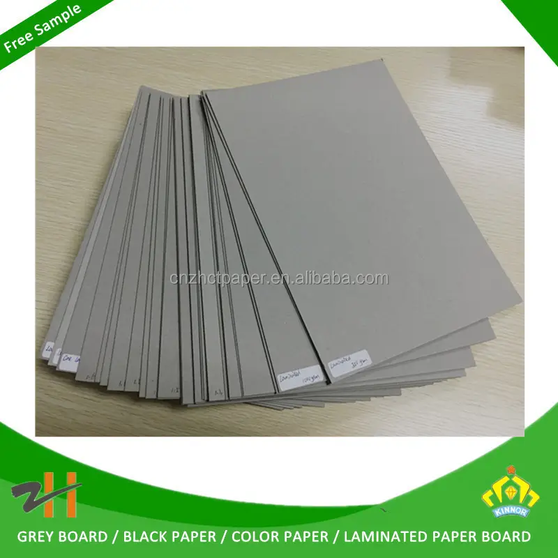 Dongguan comprimido duro sin recubrimiento de 1,5mm en gris de papel de cartón