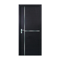 Porte intérieure composite en bois du Bangladesh, design moderne, style battant, ouverture latérale, quincaillerie de verrouillage, chambre à coucher, villa, insonorisée