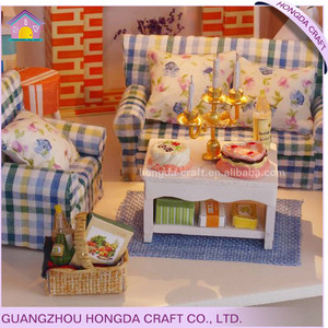 Montado de la familia de muñecas en miniatura, miniatura de diy 3d casa, escala 1:24 miniaturas - Product Image 4