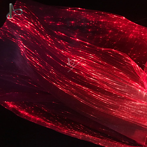 LED fibre optical clothing textile fiber optic fabric