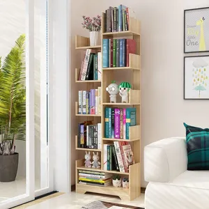 Rak Buku Kayu Simpel Modern, untuk Furnitur Rumah