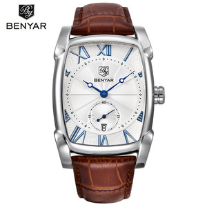 Reloj Benyar 5114 en Existencia, Compre Relojes en Línea, Reloj de Pulsera Cronógrafo de Cuero Negro para Hombre, Entrega al Día Siguiente, Relojes de Diseño para Hombre - Product Image 3