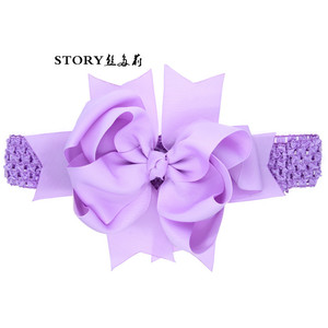 Mode de couleur pure 2018 <span class=keywords><strong>8</strong></span> pouces <span class=keywords><strong>super</strong></span> bébé crochet bascule de papillon première <span class=keywords><strong>bande</strong></span> élastique - Product Image 4