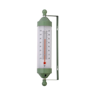 Termômetro decorativo de tubo de vidro líquido vintage vermelho 10" - Product Image 2