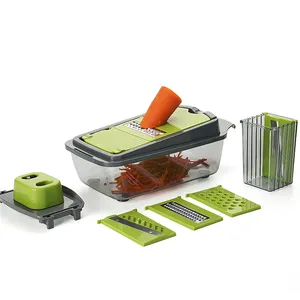 2022 Beste 11 In 1 Multifunctionele Voedsel Cutter Keuken Wortel Mooie Dicer Plus Rasp Groente Chopper Slicer