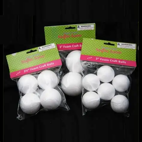 ठोस Polystyrene मॉडल स्टायरोफोम गेंदों मेड क्रिसमस शिल्प गेंद