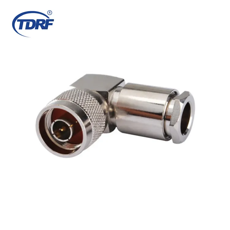 N macho tipo abrazadera de ángulo recto conector para LMR-400 KSR-400 RG8 Cable Coaxial