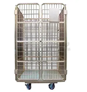 foldable rolling cage cart trolley