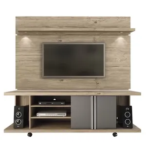 Lumière LED murale <span class=keywords><strong>haut</strong></span> de gamme en bois, placeurs en bois pour meubles <span class=keywords><strong>tv</strong></span>, meubles de télévision avec <span class=keywords><strong>roulettes</strong></span> - Product Image 3