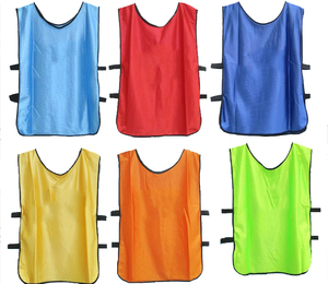 Rompi Sepak Bola Murah 100% Poliester Terlaris Musim Panas, Set Bibs Olahraga Latihan Sepak Bola Bahan Mesh, Cepat Kering Tanpa Lengan Kerah Tegak - Product Image 3