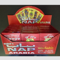 Vente en gros de cartes à jouer en plastique imperméables de haute qualité de la marque WQ, modèle PVC NAP GOLD ARABIA POKER WQ-15-334