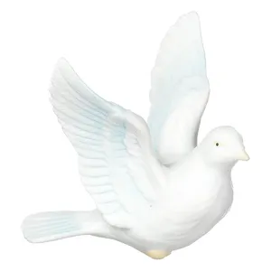 陶瓷鸽子雕像飞行圣诞饰品