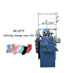 rainbowe 3.75 6ftp fully computerized automatic circular jacquard socks knitting manufacturing making sock machine