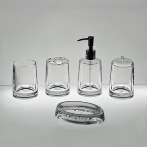 Juego de baño de acrílico transparente duradero para Hotel 5 uds. - Product Image 1
