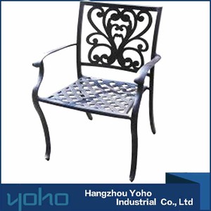 Sillas de comedor negro <span class=keywords><strong>calle</strong></span> Jardín <span class=keywords><strong>silla</strong></span> de aluminio piezas fuera de aluminio reposabrazos <span class=keywords><strong>silla</strong></span> para comedor - Product Image 2