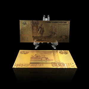 Billete de 500 Rublos de Rusia, Colorido, con Lámina de Oro de 24K, para Colección de Monedas de Recuerdo - Product Image 4
