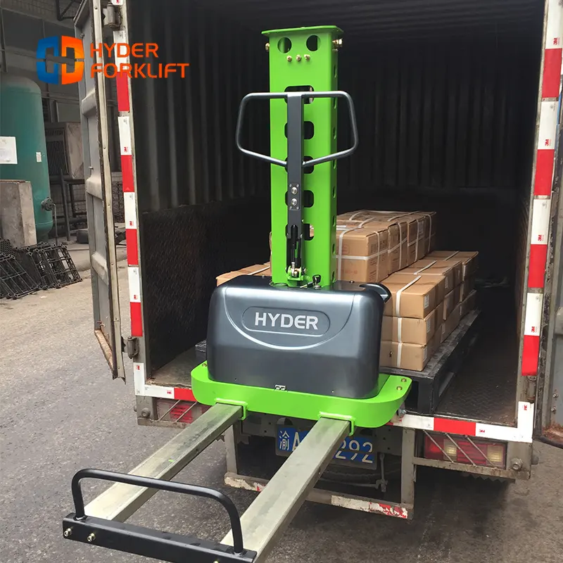 quick delivery Semi electric and full electric 500kg Pallet lifter with Battery Powered for self lifting stacker