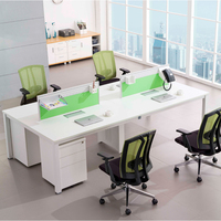 Bureau à domicile métal école entrepôt centre commercial 4 personnes Table poste de travail commercial bureau mobilier de bureau moderne pieds de meuble en fer
