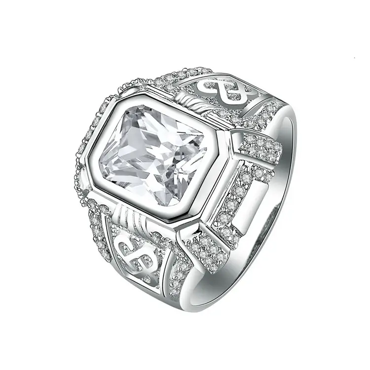 XJ-05 de los hombres de moda anillo de plata 5925, anillo de diamante de moda de diseño de anillo de plata 925, anillo de hombre