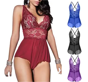 Size S-6XL Fabriek Groothandel Europese en Amerikaanse Sexy Kant Hot Transparante Vrouwen Lingerie