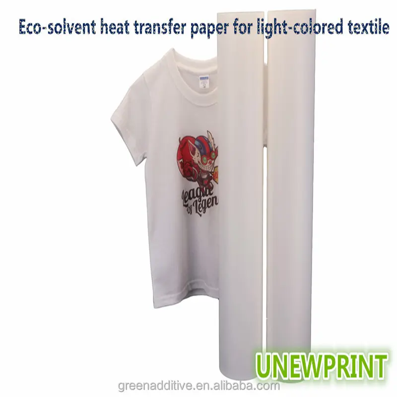 Gran formato imprimible PU oscuro eco solvente papel de transferencia de calor para textiles y de cuero de Corea calidad de transferencia térmica de vinilo de la película